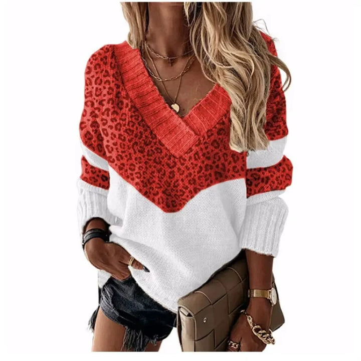 Florence | Leopard V-Neck Sweater