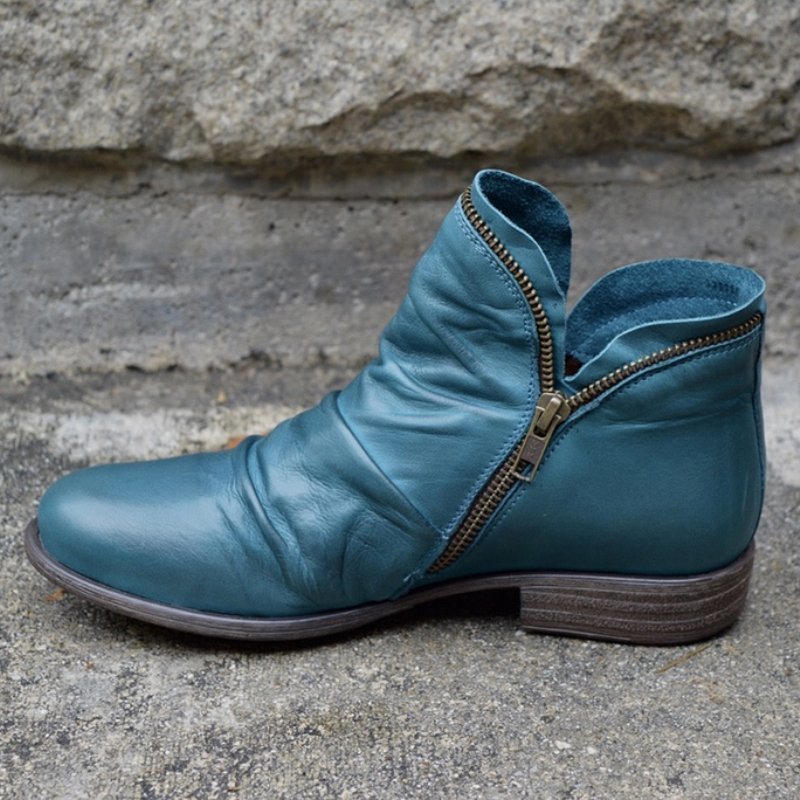 KENDRA | Leather boots with zip