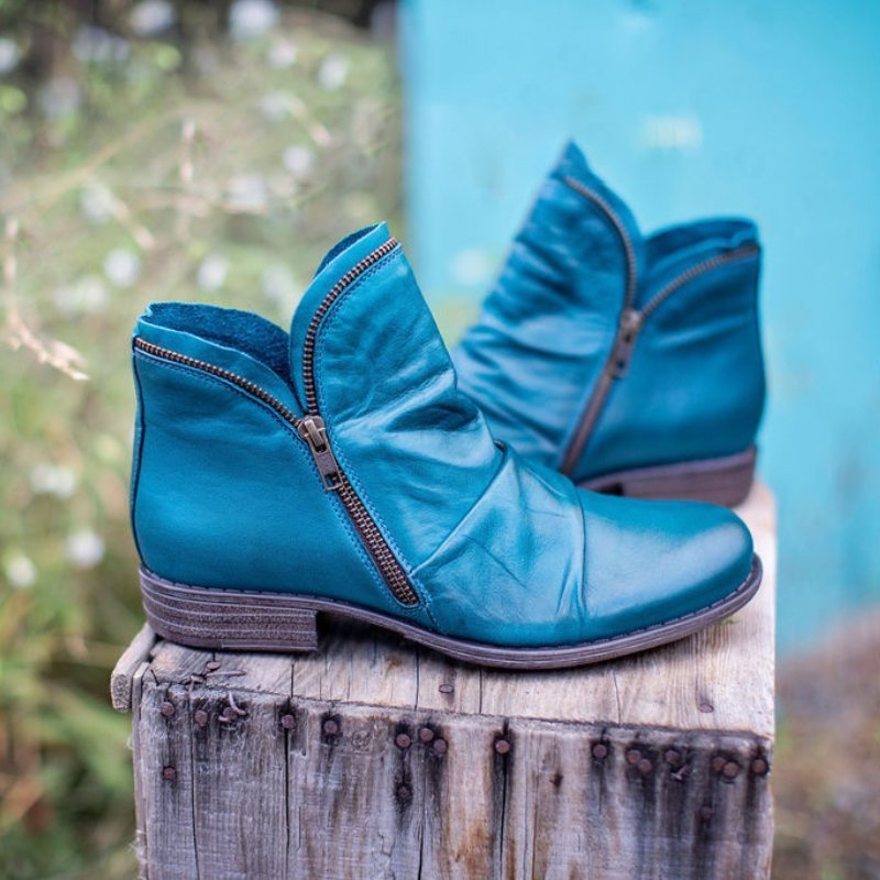 KENDRA | Leather boots with zip